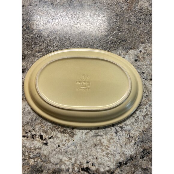 Vintage Pfaltzgraff Yorktowne Brown Floral Oval Platter 12” Stoneware #6-007 USA - Picture 7 of 7